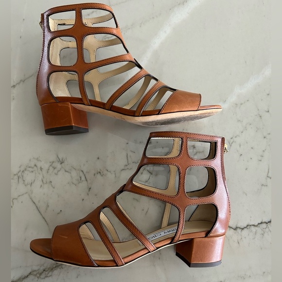 Jimmy Choo Brown Ren Sandals - Picture 6 of 11